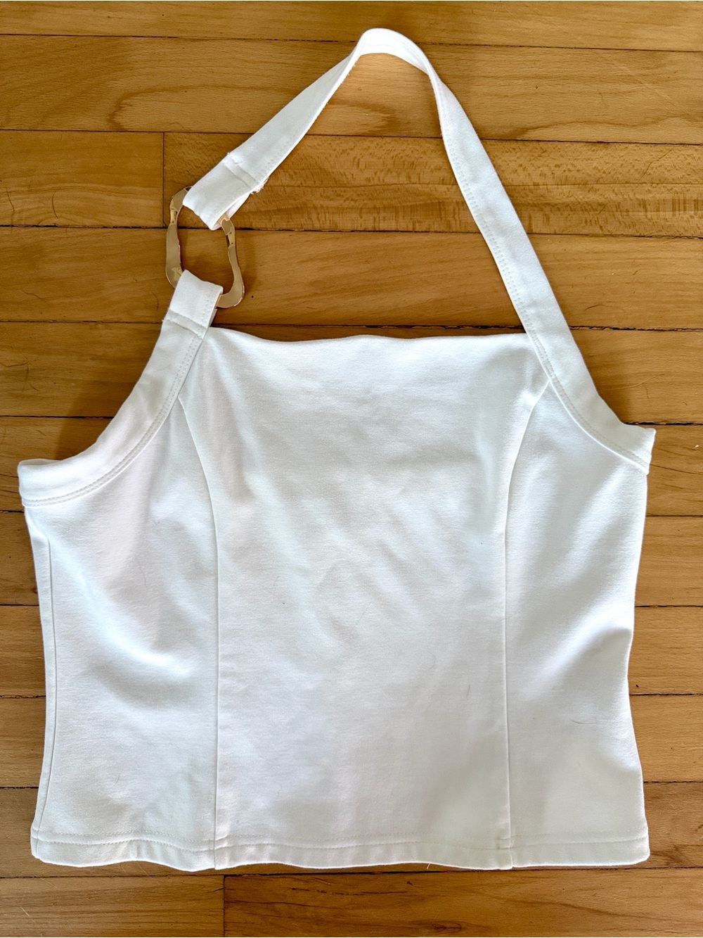 emory park White One-Shoulder Camisole with Adjustable Strap